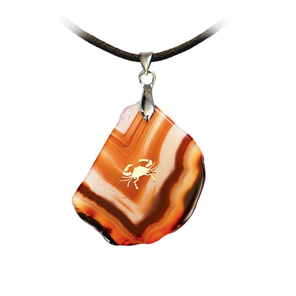 Pendentif pierre précieuse Agate - Cancer - Shop Spirituel