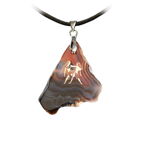 Pendentif pierre précieuse signe horoscope Gémeaux - Shop Spirituel