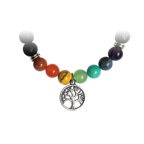 Bracelet pierres precieuses arbre de vie 7 Chakras Shop Spirituel