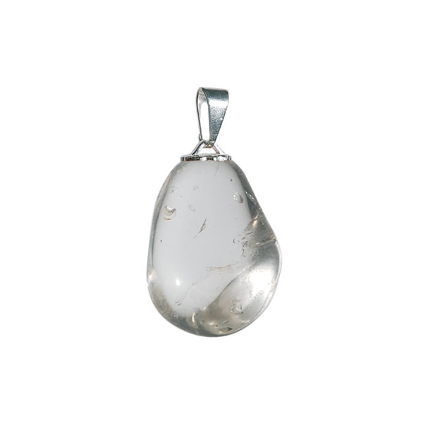 Collier pierre précieuse - Cristal de roche - avec cordon noir - Shop Spirituel