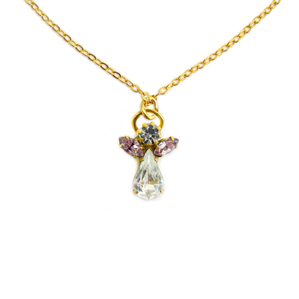 Collier ange en cristal juin pierre precieuse Alexandrite Shop Spirituel