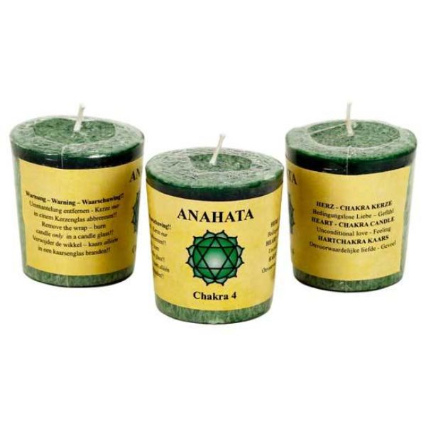 Bougie Votive parfumée 4°chakra 3 pièces Anahata Shop Spirituel