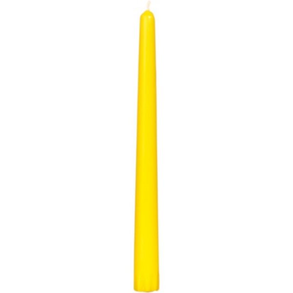 Bougie gothique jaune 24 cm - 12 pièces - shop Spirituel