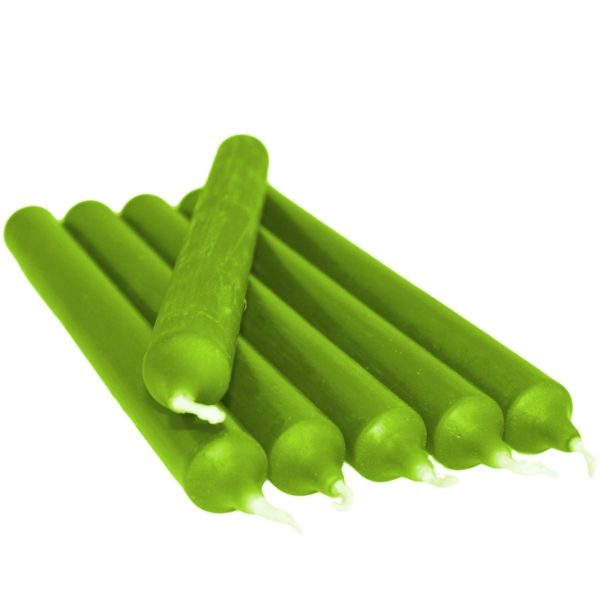 Bougie gothique verte 21 cm - 6 pièces Shop Spirituel Web