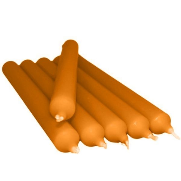 Bougie gothique orange 21 cm - 6 pièces - Shop Spirituel