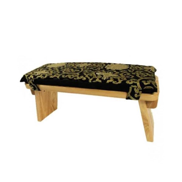 Coussin de banc de méditation lotus noir/doré - Shop Spirituel