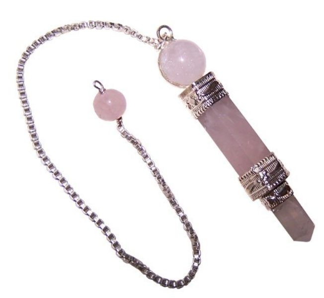 Pendule Quartz rose Pierre précieuse Shop Spirituel