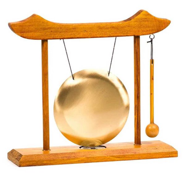 Gong de table - cadre en bois rouge - Shop Spirituel - 1