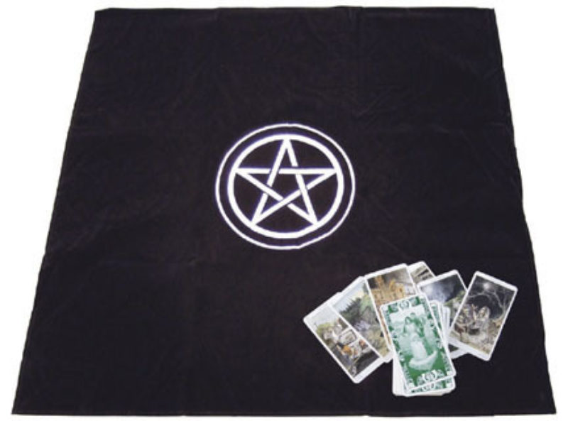 Tapis de Tarot - tapis cartomancie en velours Pentagramme Shop Spirituel