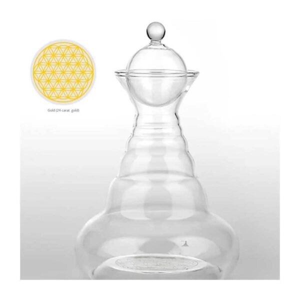 Carafe d'eau vitale Golden Delicate - Fleur de vie - Shop Spirituel