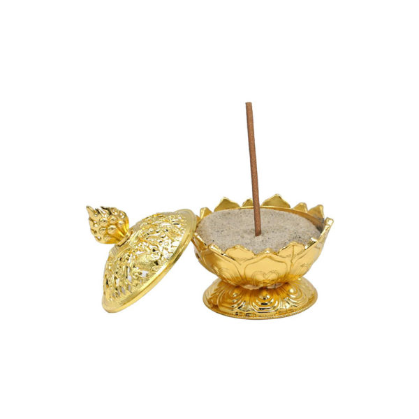 Brûle en or Lotus - pour bruler tous vos encens - Shop Spirituel