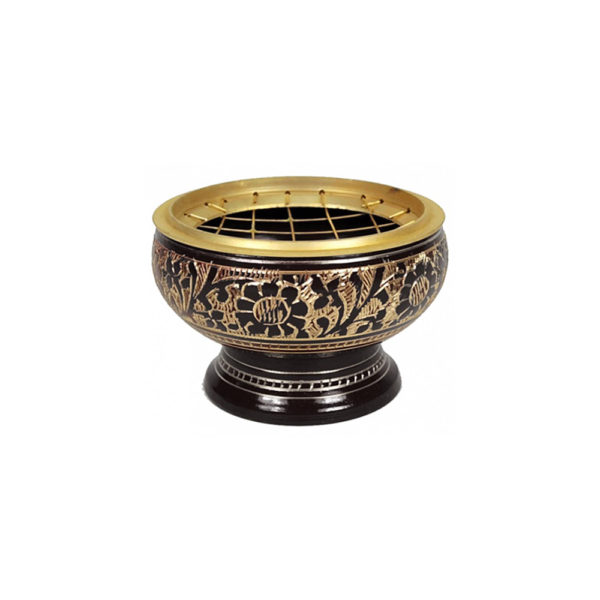 Brûle Encens - en laiton doré - Idéal pour faire brûler vos cônes, encens en grains - Shop Spirituel