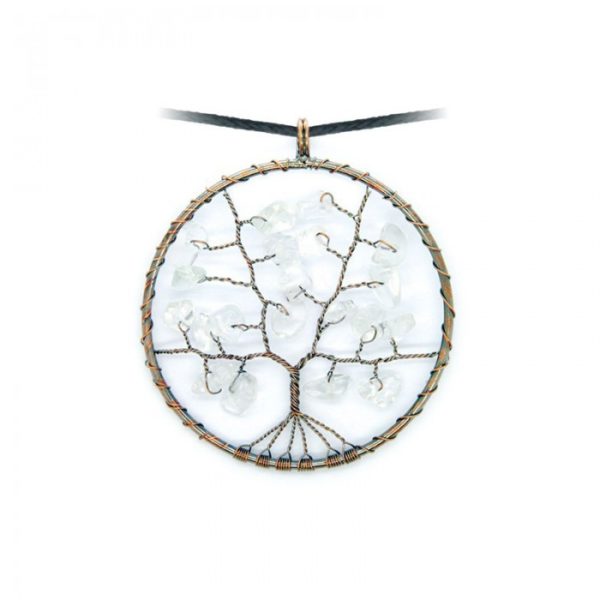 Collier arbre de vie Cristal de roche Shop Spirituel