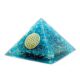 Pyramide d'Orgonite Topaze Bleue - Fleur de Vie - Shop Spirituel 4