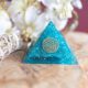 Pyramide d'Orgonite Topaze Bleue - Fleur de Vie - Shop Spirituel 1