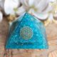 Pyramide d'Orgonite Topaze Bleue - Fleur de Vie - Shop Spirituel 3