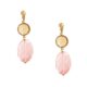 Boucles d'oreilles clips  -  pierres précieuses de quartz rose et de citrine - Shop Spirituel 2