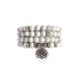 Bracelet Mala de pierres précieuses Perles blanches de Howlite Shop Spirituel