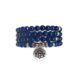Bracelet Mala de pierres précieuses Perles d'Agate Bleue Shop Spirituel