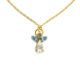 Collier d'ange en cristal decembre pierre precieuse Zircon Bleu Shop Spirituel