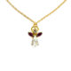 Collier ange en cristal juillet pierre precieuse Rubis Shop Spirituel