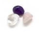 Triangle d'or Pierres roulees Quartz rose Amethyste Cristal de roche Shop Sprituel