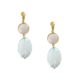 Boucles d'oreilles clips  - pierres précieuses de quartz rose et d'aigue-marine - Shop Spirituel 2